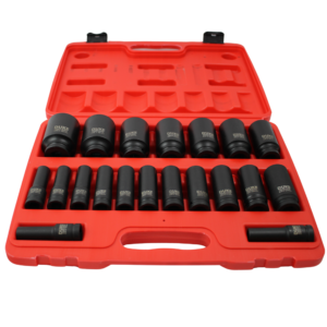 1/2 Inch 6 Point Deep Drive Impact Socket Set 20 pcs 10mm-38mm