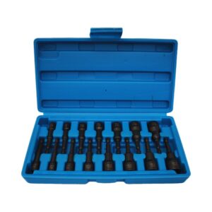 Magnetic Impact Nut Driver Set 15 Pcs SAE & Metric 1/4 Inch Quick Change