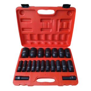DUKE Tools 20 Piece 1/2″ Deep Impact Socket Set (10mm–38mm)
