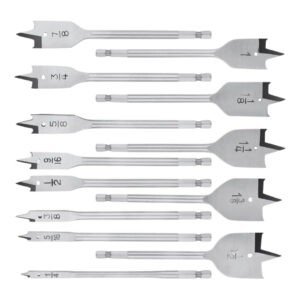13 Piece Spade Bit Set 150mm SAE / Imperial