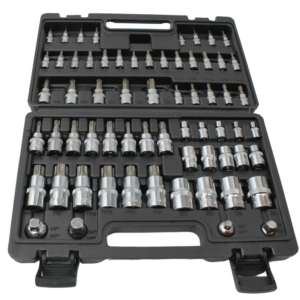 DUKE Tools 1/4", 3/8" & 1/2" Drive Ultimate Torx Bit Socket Set 64 Pcs Star Socket Set